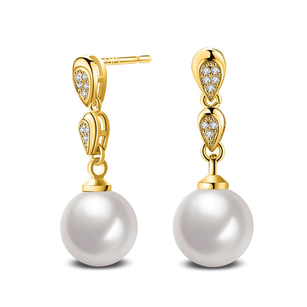 

Элегантные серьги-капли с жемчугом: Серебряная игла Французский дизайн в стиле, вдохновленном знаменитостями.