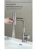 White Pull-Out Faucet Washbasin with Hot & Cold Single Hole Vanity Countertop
