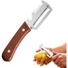 Multi-functional kitchen peeler, 2026 upgraded stainless steel peeler, durable wooden handle peeler, professional tool for home kitchens.