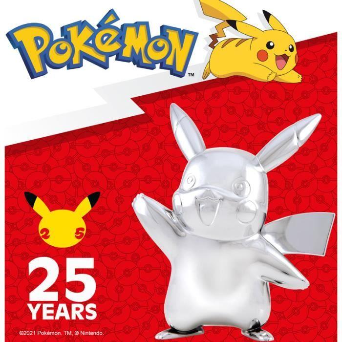 Figurine Pokémon Pikachu Argentée 8cm - JAZWARES - Neuf