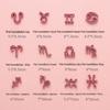 Pink Zodiac-Inspired Gem-Free Alloy Jewelry: Aries & Leo 3D Fingertip Nail Art