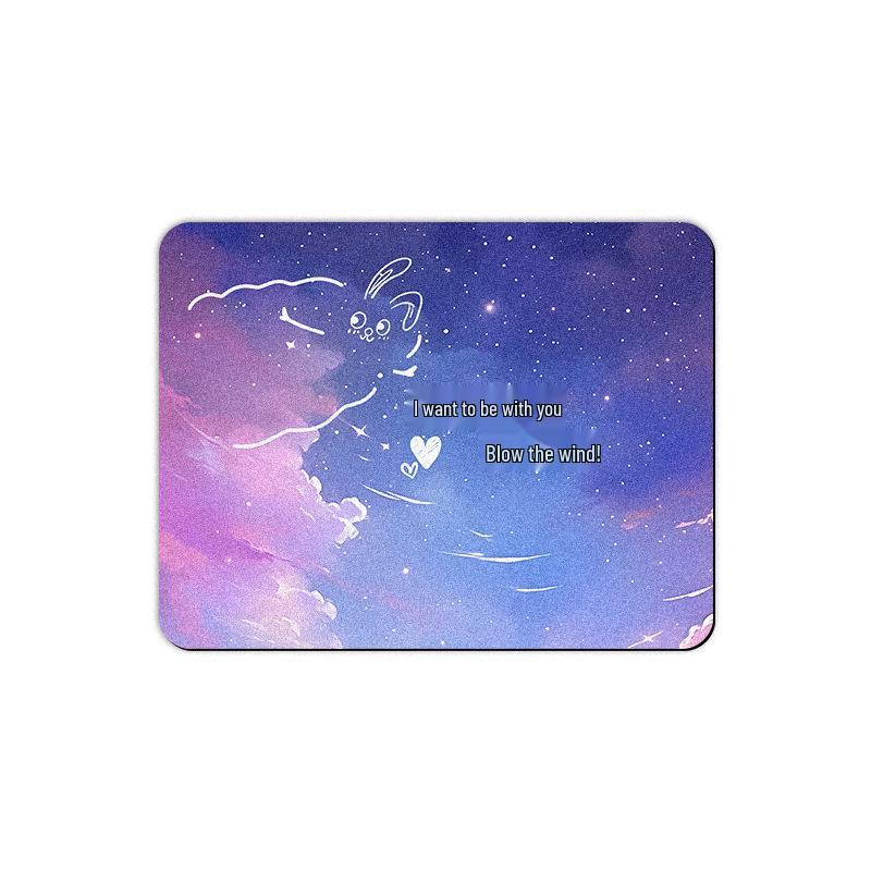 Kompaktní podložka pod myš ve stylu olejomalby se zeleným květem - Čtvercová podložka na stůl pro influencery