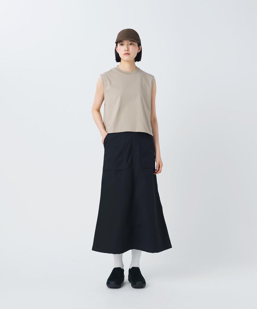 Light Dobby Cloth Skirt Skirt Bottoms BLACK 1 [Snow Peak] SK-26SW001 Women's
