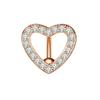 Funkelnder Herz-Bauchnabelring Strass-Bauchnabelring Neuer Bauchnabel-Barbell Schmuck Täglich