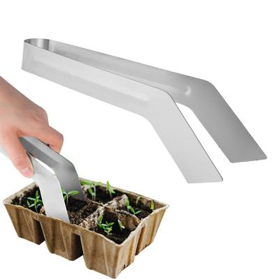 Rostfritt Stål Planteringspincett Verktyg för Plantering av Småplantor Handträdgårdspincett Transplanterare Undvik Rot Skador för Inomhus Utomhusväxter