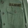 US ARMY 70s Cotton Satin BDU Vintage DSA Long Sleeve Military Shirt Men's Used