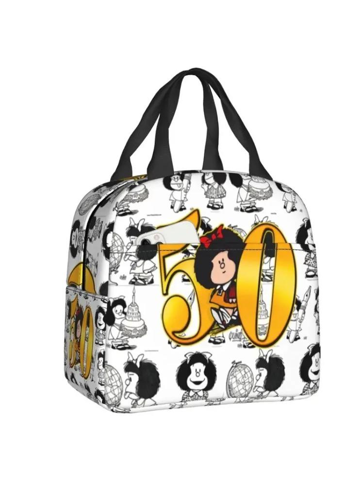 Cute Raiden Shogun Oxford Cloth Portable BagsGame Genshin Impact School Trip Lunch Hiking Debris Cooler Food Handbags