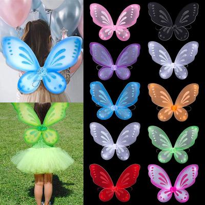 1ks kostým víly s křídly víly Halloween kostým motýlí víla Angel Wings pro děti