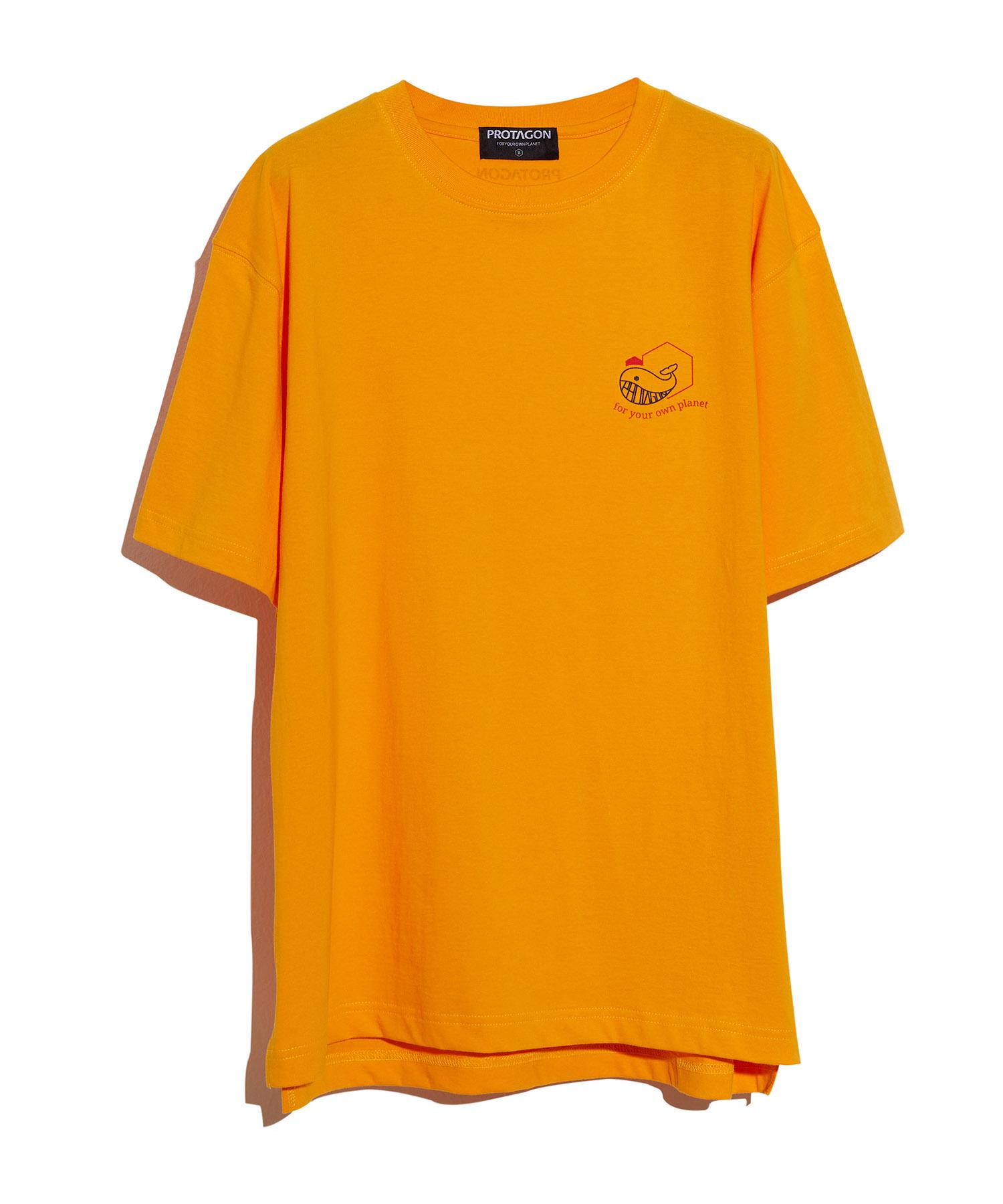 Protagon Whale Symbol Short-Sleeved Tee (Yellow) L