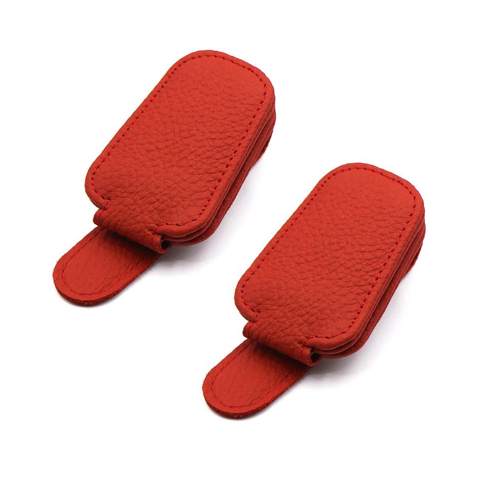 Universal Car Sunglasses Holder Magnetic Leather Clip Card Ticket Holder Auto Sun Visor Glasses Box Decoration Accessories