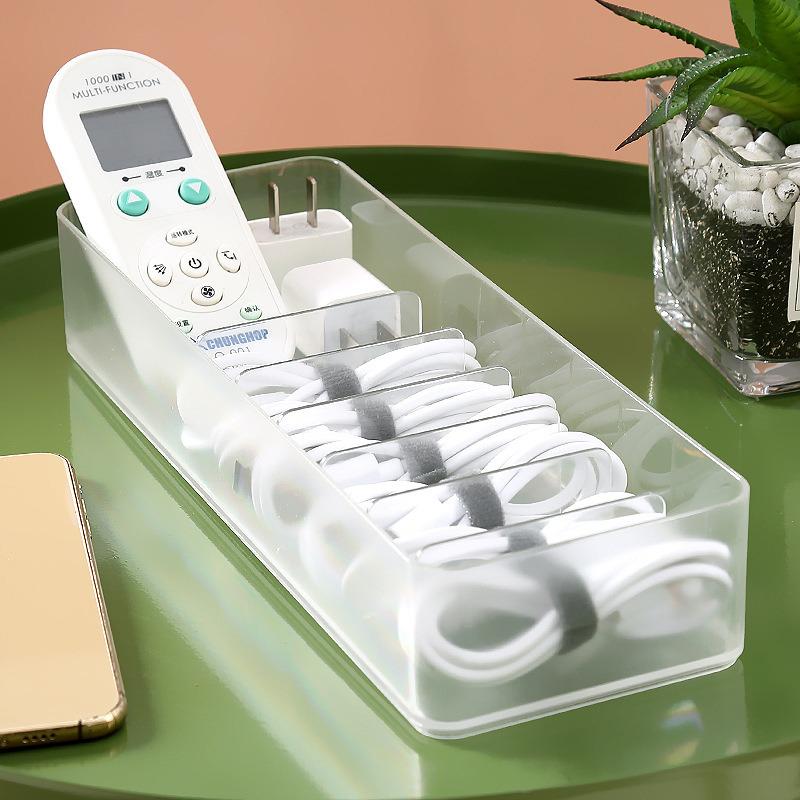 Cable Storage Box Colorful Plastic Data Line Storage Container Desk Stationery Makeup Organizer Key Jewelry Box Office Holder