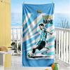 Football Messi Personalized Name Beach Towel Quick-Dry Soft Microfiber Suitable for Swimming Gym Camping Yoga Vacation