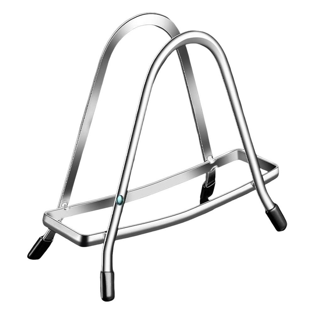 

Подставка для крышек кастрюль, устойчивая к ржавчине, утолщенная, органайзер для разделочных досок, портативная кухонная полка для хранения Silver