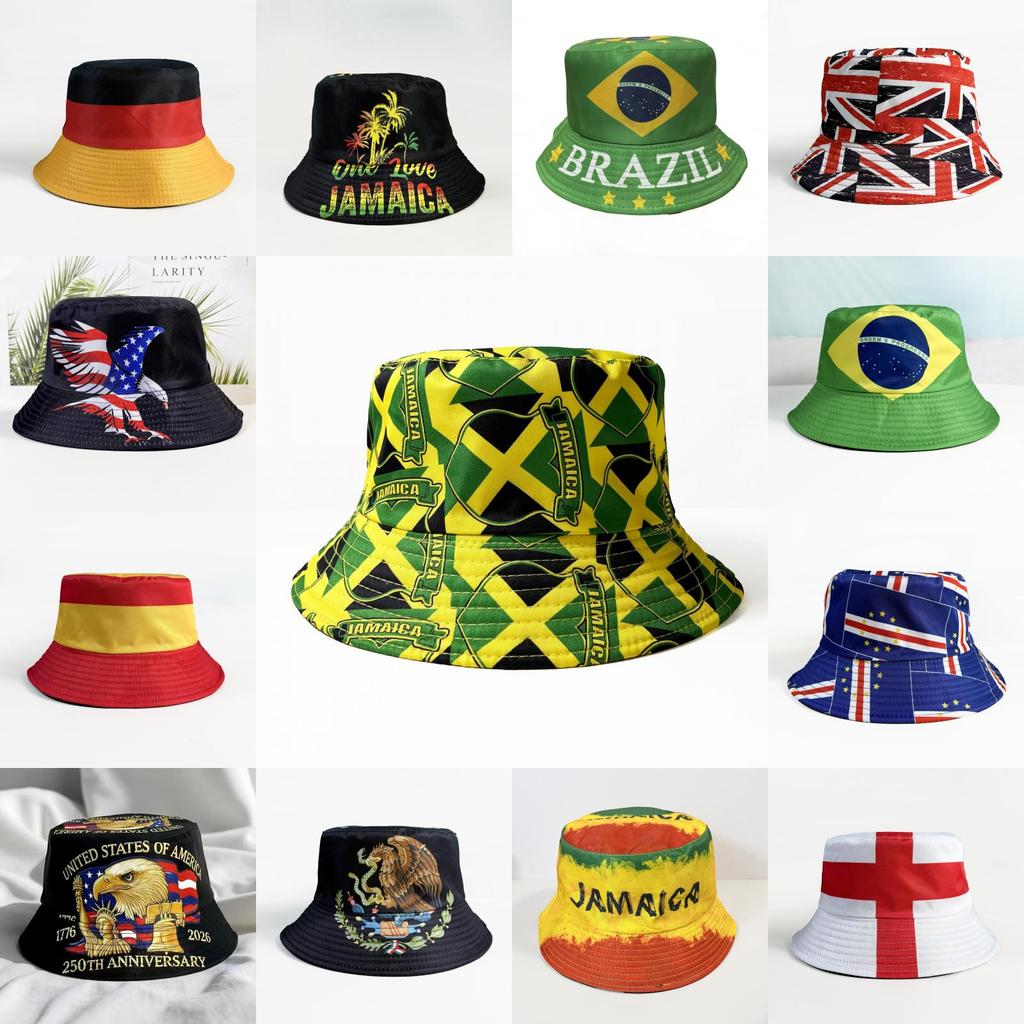 Ausgebleichte Print Flache Kappe Mit Breiter Krempe Sonnenschutz Für Outdoor-Fans