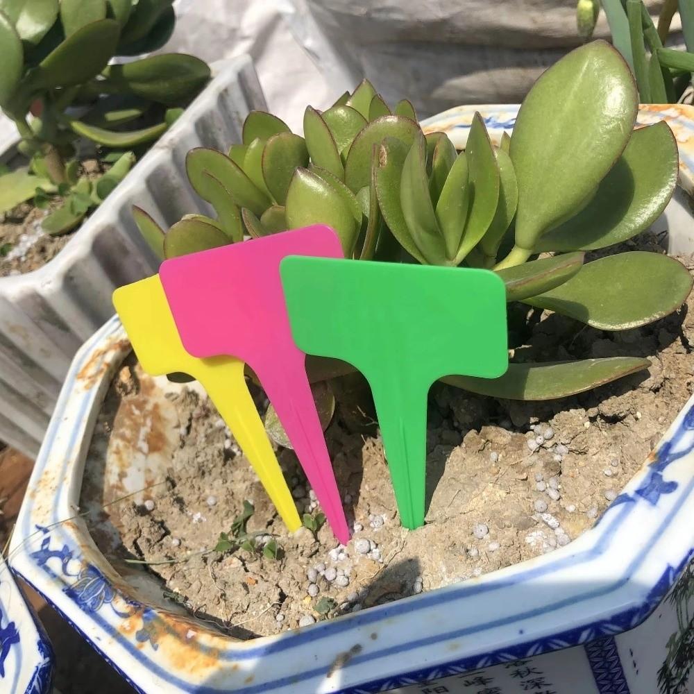 100PCS Waterproof Nursery Garden Plant Tags Moisture-proof Markers Label T-type Tags  Garden
