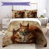 Animal Pattern Bedding Uilt Set Uilt Cover Pillowcase Home Decoration Birthday Gift (1 * Duvet Cover + 2 * Pillowcase Without Core)