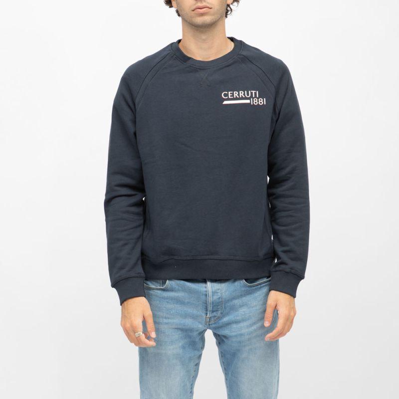 Sweat manches longues col rond coda imprimé logo Homme CERRUTI