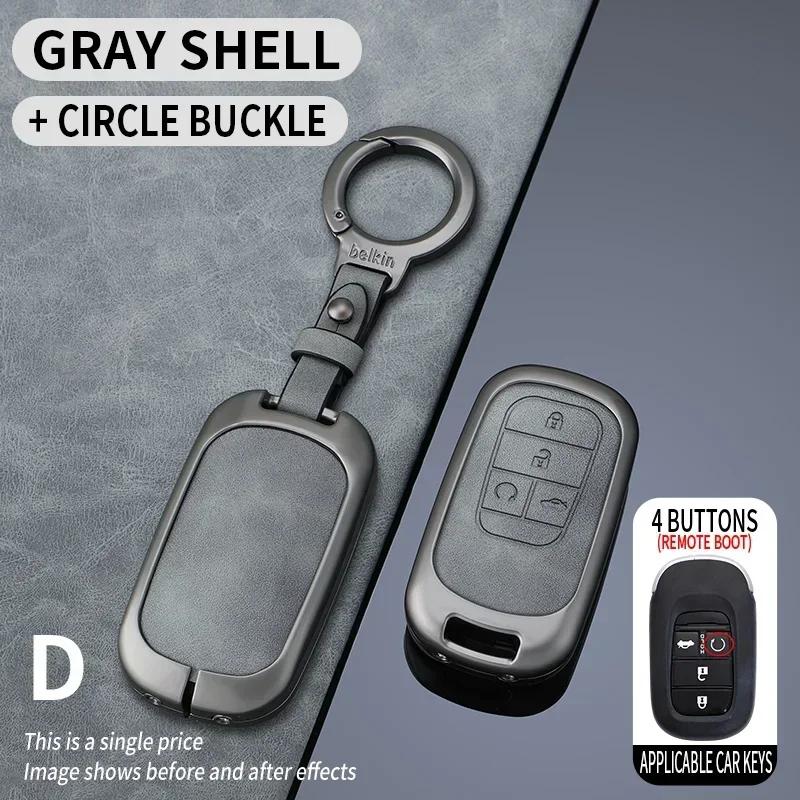 Shell Fob For Honda Fit Jazz Shuttle Gp2 Spada Stepwgn Rg1 Freed Spike Ge6 Zinc Alloy Leather Car Remote Case Key Cover Keyless