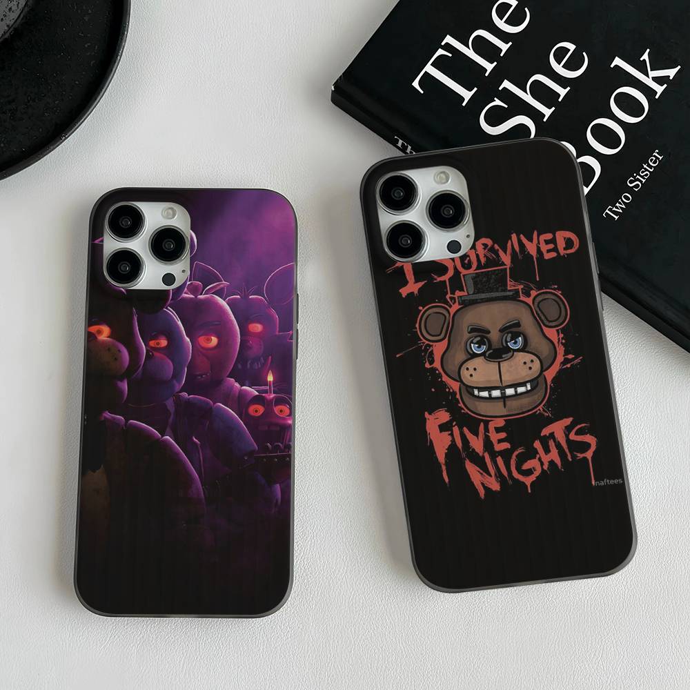 AmineF- Fnaf F-Five-nights-At-Freddys Handyhülle Für iPhone 16 15 17 Pro 13 14 Pro Max Plus Weiche Wellen-Silikon-Schutzhülle