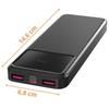Batterie externe 10000mAh USB USB-C micro-USB Charge Rapide écran LED Phonillico®