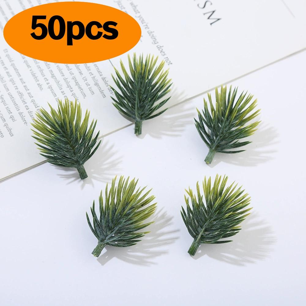 

Plastic Faux Green Leaves for Wreaths and Home Garden Decor Multifunctional Artificial Pine Branches Gift Box Filler Decoration