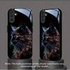 Neon Colorful Cat Tempered Glass Phone Case Suitable for Samsung Galaxy S26 S25 S24 S22 S21 S20 FE Ultra Plus5G Anti Drop