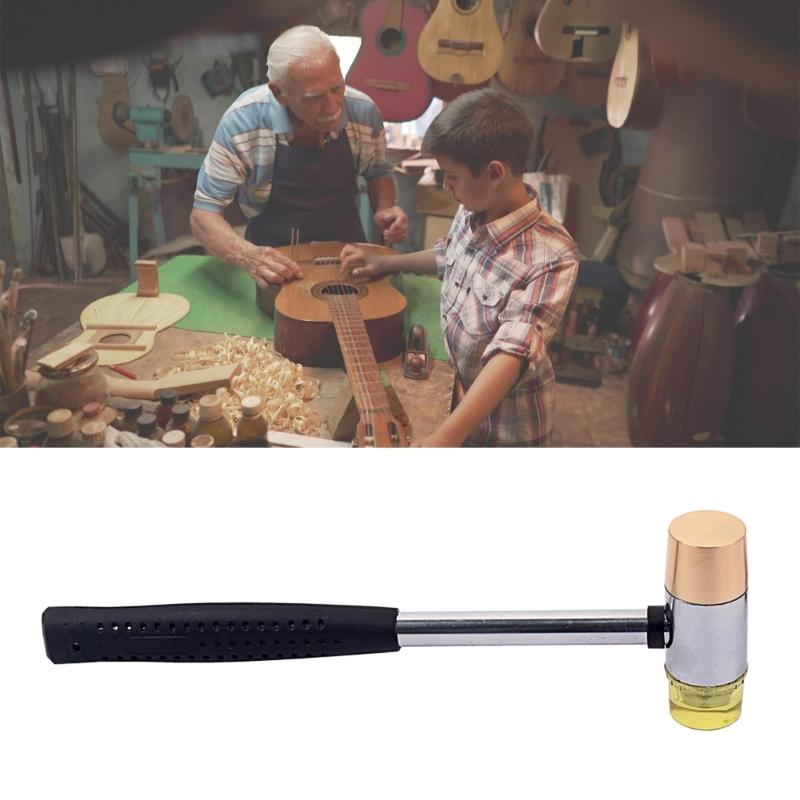 Martillo de Trastes para Guitarra de 26 mm, Herramienta de Luthier de Doble Cabeza para Luthiers de Guitarra, Herramienta para Trastes de Guitarra, Mazo para Trastes, Martillo de Goma para Trastes