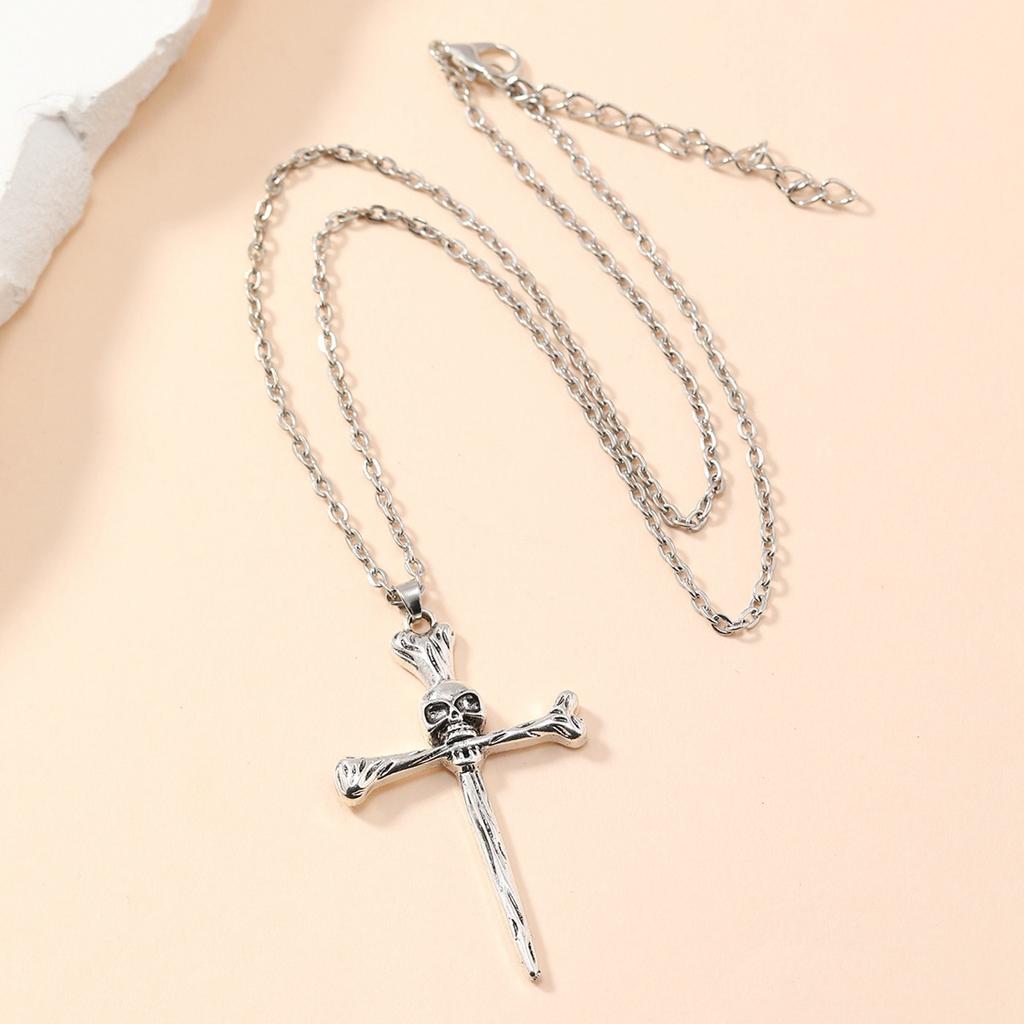 Long Sweater Necklace, Punk Hip Hop Necklace, Alloy Pendant Sweater Chain