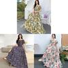 Bohemian Maxi Dress With Elastic Waist For Summer Beach Vacation And Artful Style