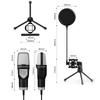 Free Shipping USB Microphone RGB Microfone Condensador Wire Gaming Mic for Podcast Recording Studio Streaming Laptop Desktop PC
