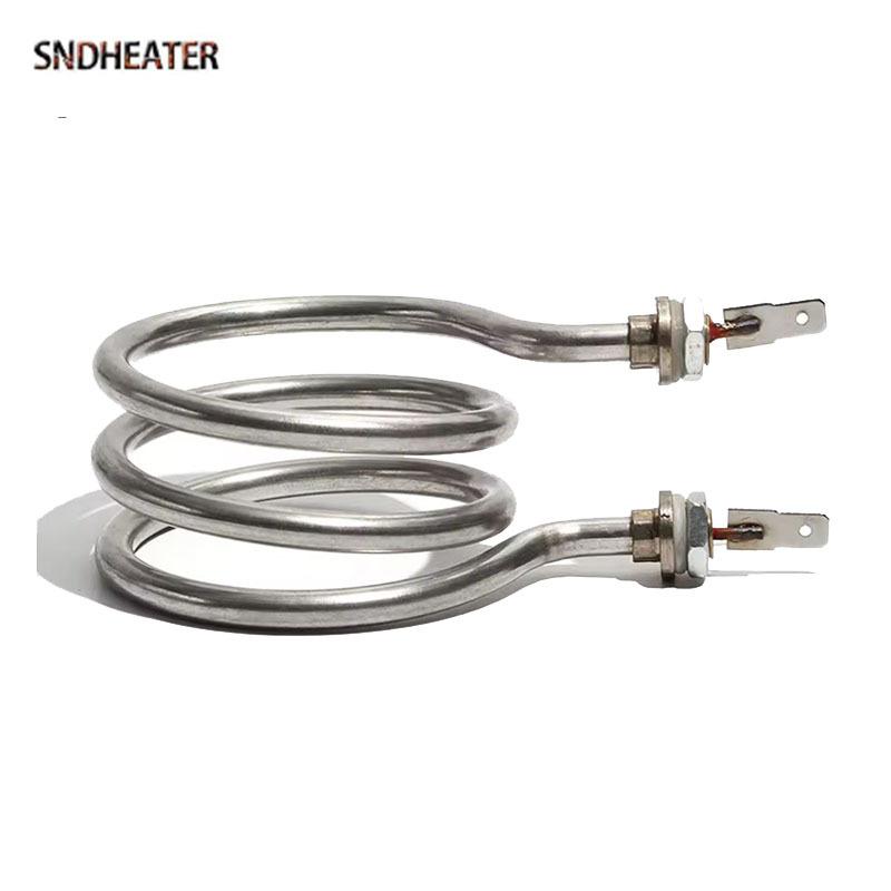 SNDHEATER Water Dispenser Horizontal Spiral Distilling Heater 220V 800W Electric Boiler Tank Heating Element 10MM 12MM Thread