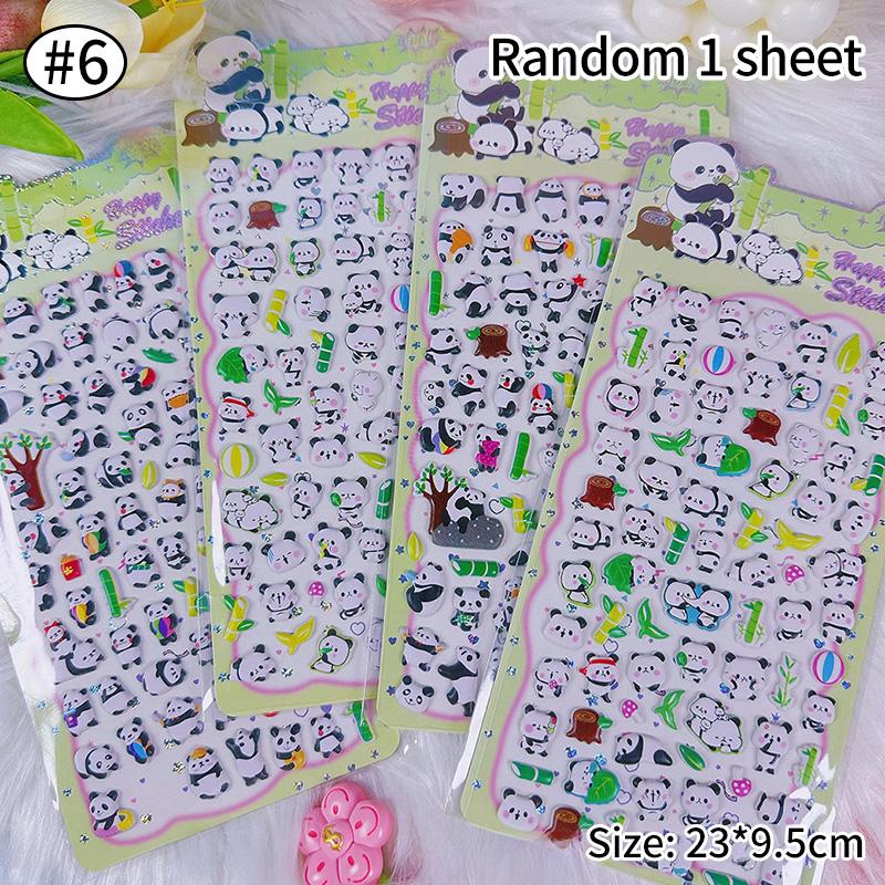 Cartoon Animal 3D Stickers Kawaii Bunny Bubble Stickers DIY School Stationery Sticker Phone Case Sticker Aesthetic Sticker