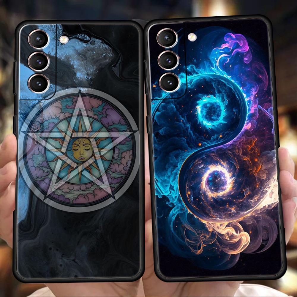 Schöne Planeten Sterne Hülle für Samsung Galaxy S24 S23 S22 S20 S21 FE Ultra S24 S23 S10 S10E S9 S8 Plus 5G Silikon Handyhülle