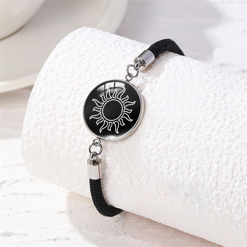 2PCS/set Sun & Moon Bracelets Luminous Couples Jewelry for Lover Gifts Wrist Chain Bracelet GZW