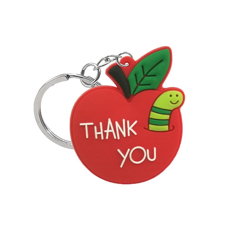 3D Cartoon Skewers PVC Keychain Pendant - Soft Rubber Key Ring Gift