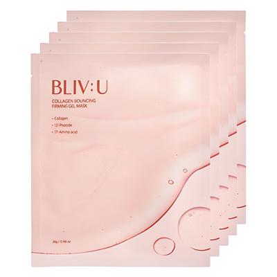 Collagen Bouncing Elasticity Gel Mask 28g, 5 Pieces, 1 Piece