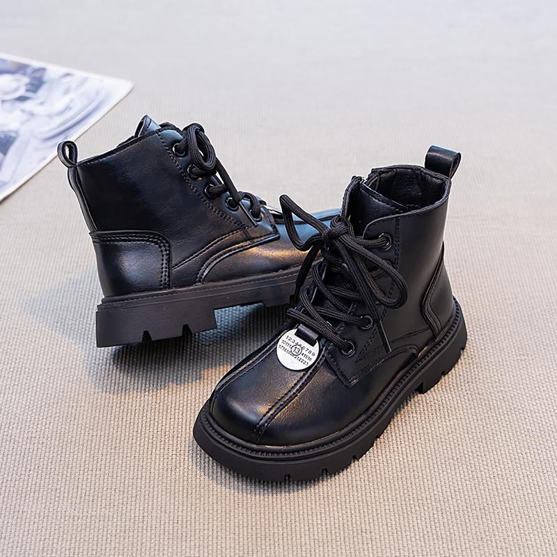 Kids Ankle Boots for Girls Autumn Kids Breathable Lining Riding Boots Non-slip Simple Kid School Outdoor Hiking Boots