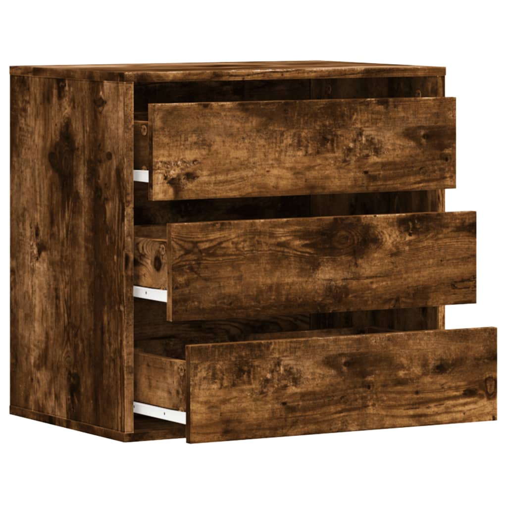 Smoke Oak Chest of Drawers 60 x 41 x 58 cm Wood Based Material