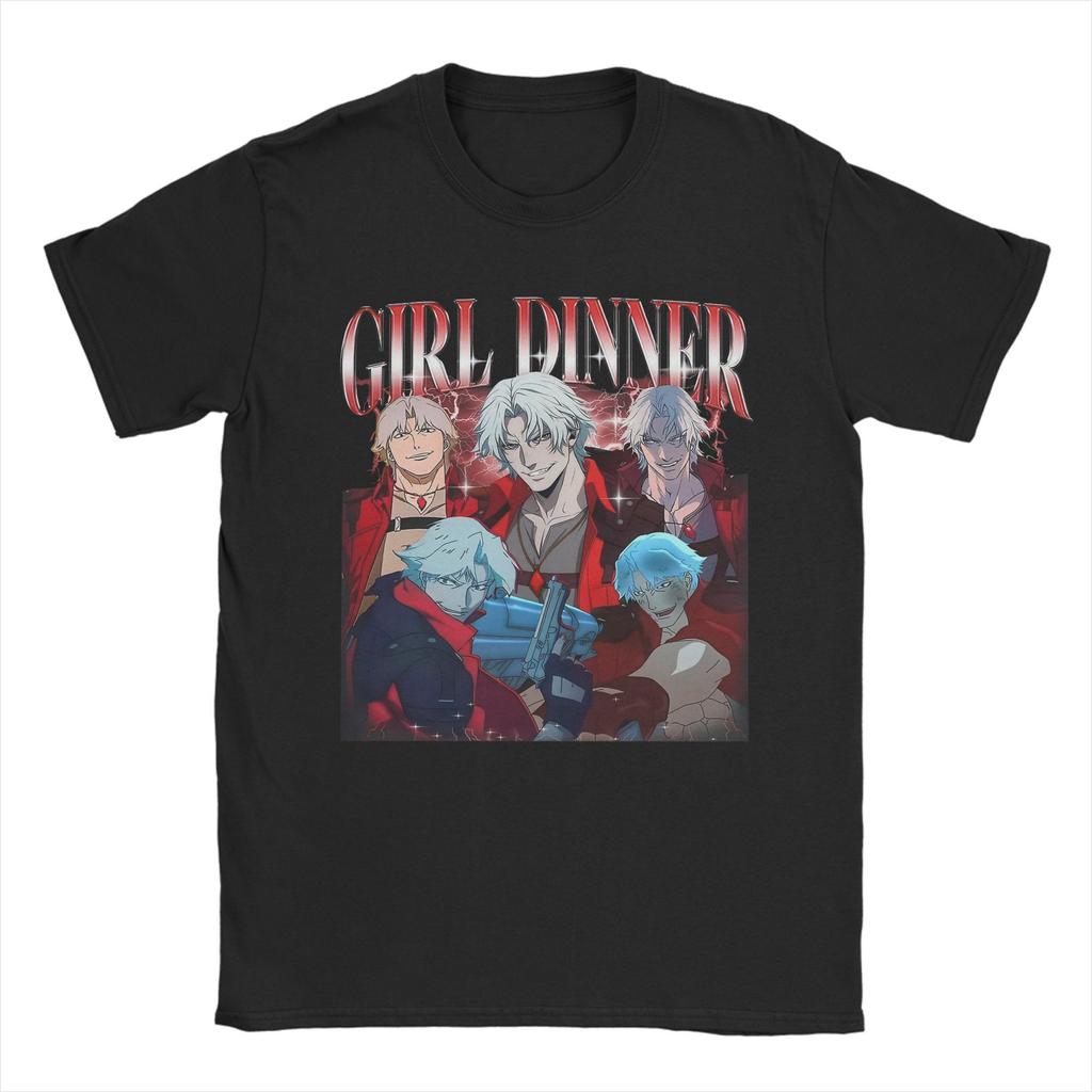 Virgil Devil May Cry DMC3 T Shirts for Men Cotton Vintage T-Shirts Round Collar  Tees Short Sleeve Clothing Gift