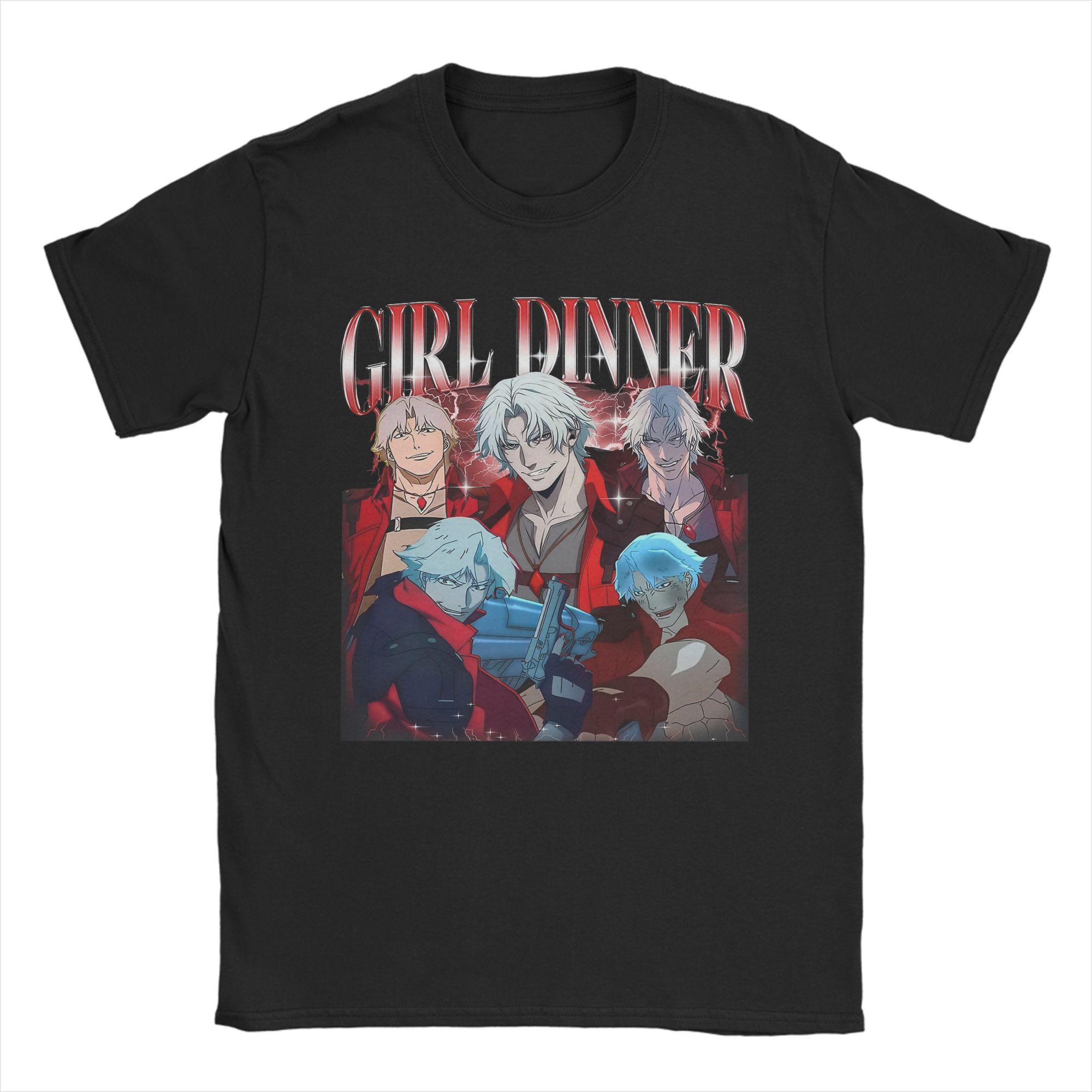 

Game DMC Devil May Cry Vergil Men T Shirt Hipster Tees Short Sleeve Round Collar T-Shirts Cotton Party Clothing 4XL