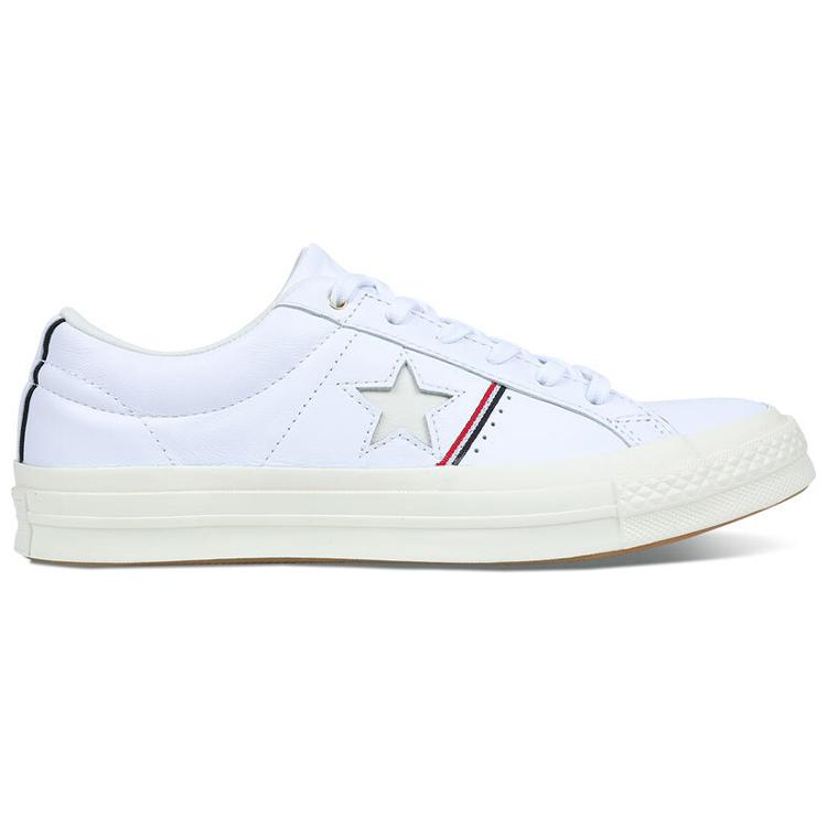 Converse One Star Piping Low Top In White/Enamel Red/Egret 159694C