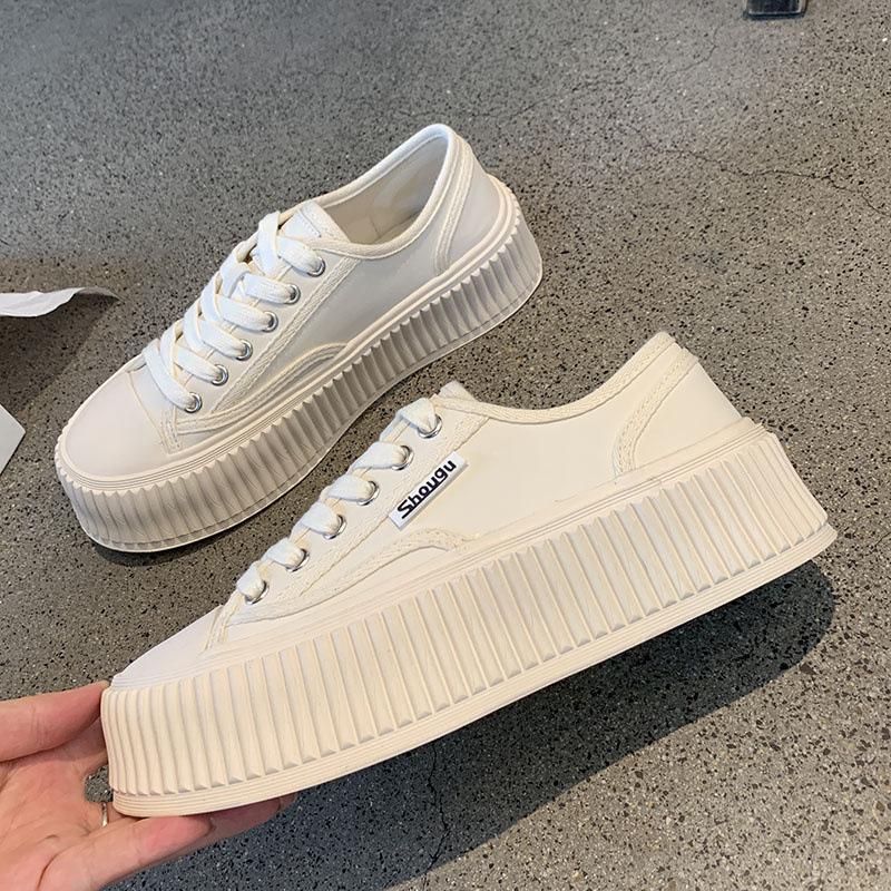Summer canvas shoes women's platform biscuit shoes new Xiaoxiangfeng women's shoes versatile casual board shoes