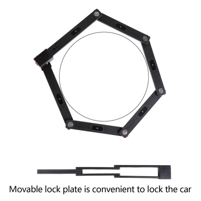 Folding Bicycles Security Lock Weather proof Foldable Bike Lock Rustproof Lock with 2 Key For Commuters Secure Cycling