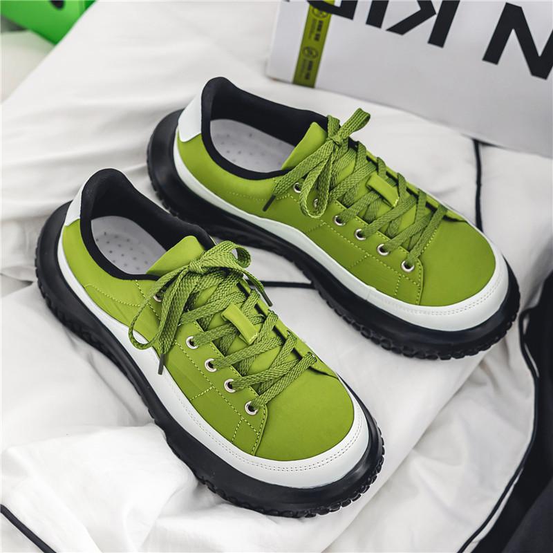 Fashion Men's Shoes Students Low Top Casual Shoes PU Bottom Athletic Shoes Daddy Shoes Waffle Shoes Big Head Shoes Chaussure De Sport