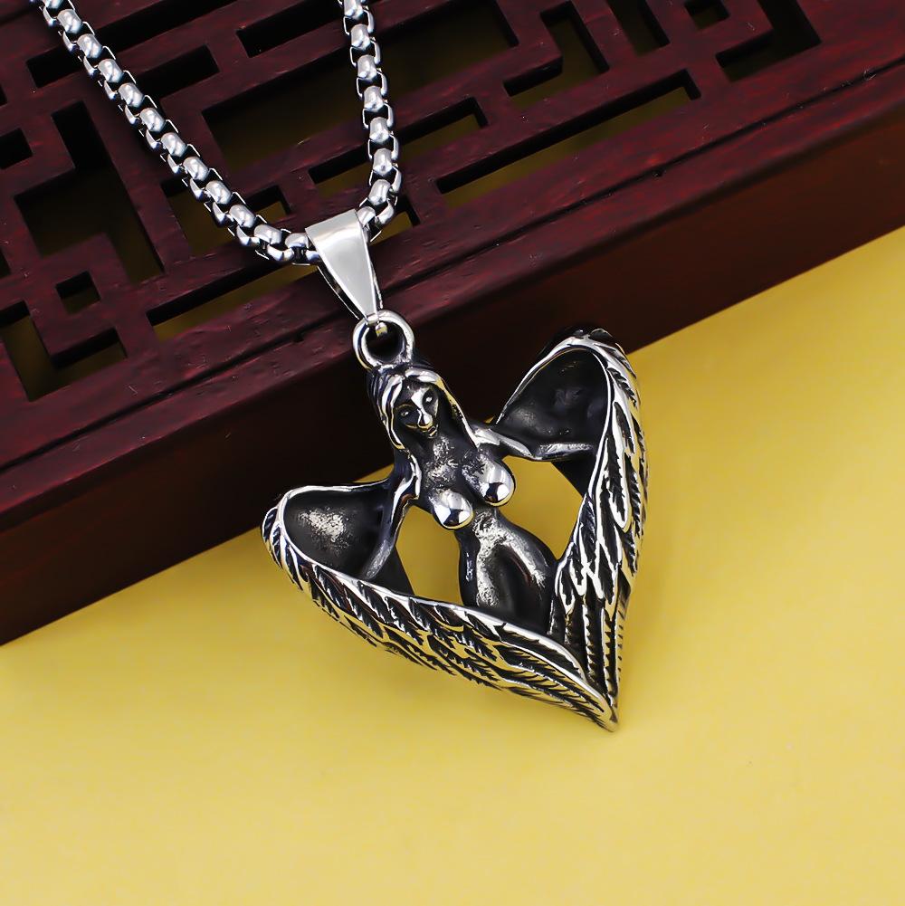 Necklace Love Angel Street Angel Wings Hip Hop Retro Simple Pendant Pendant