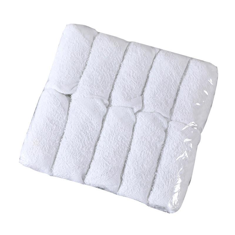 1Pc 30x30cm Square White Soft Terry Cotton  Absorbent Hotel Multifunctional Cleaning Hand Towel