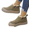 Damen Plateau Schneestiefel, Plüschgefütterte Koreanischer Stil Winterschuhe, Rutschfeste Slipper Mokassins für Damen