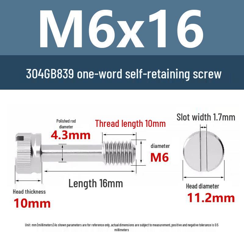 Yigu 304 Anti-Loosening Knurled Head Captive Screw with Anti-Slip Design