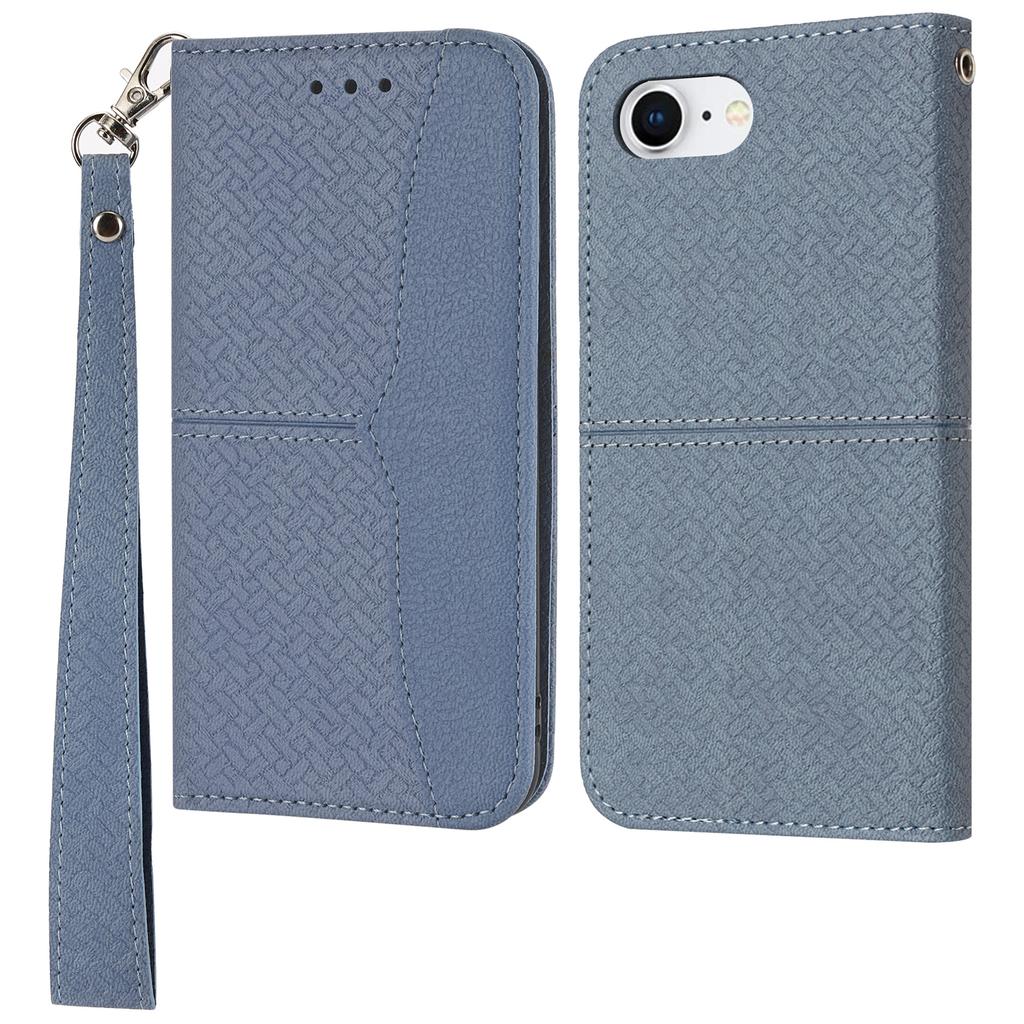For iPhone 16e Case Woven Texture PU Leather Wallet Phone Cover