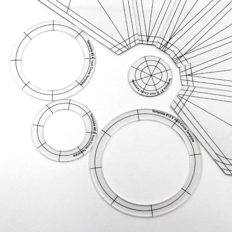 10 Pcs Acrylic Regular Plate Templates Quilting Templates Ruler Sewing Stencils Quilting Ruler Patchwork Templates